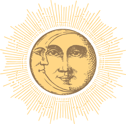 Decorative golden sun
